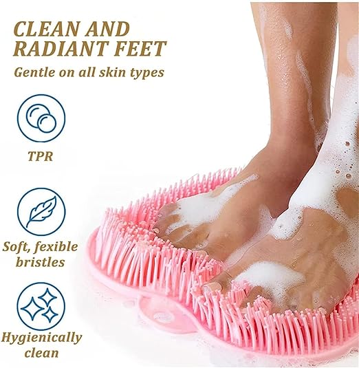 Wall Stick Silicone Bathroom Scrubber