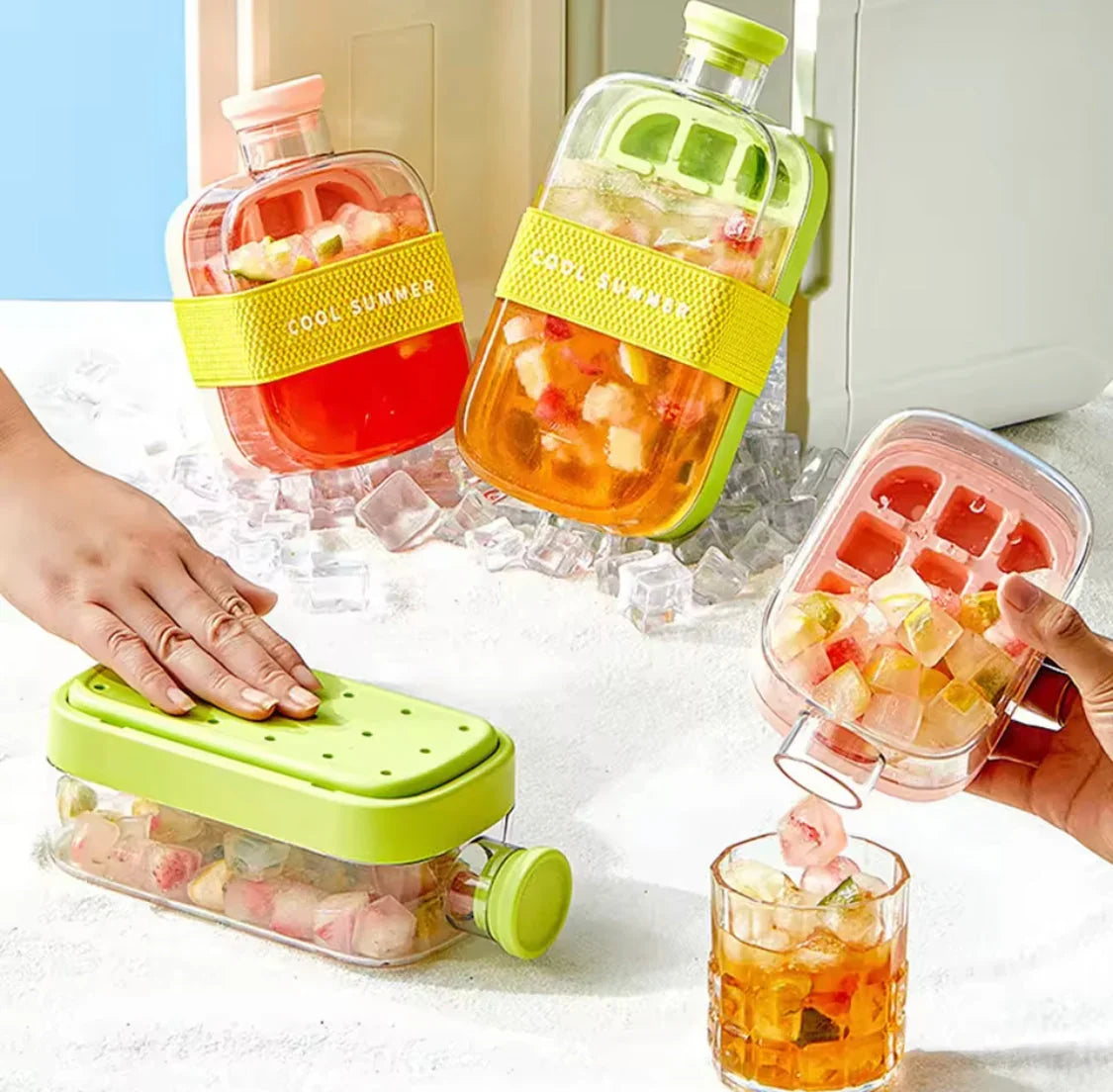 2 In 1 Ice Cube Bottle 500ml