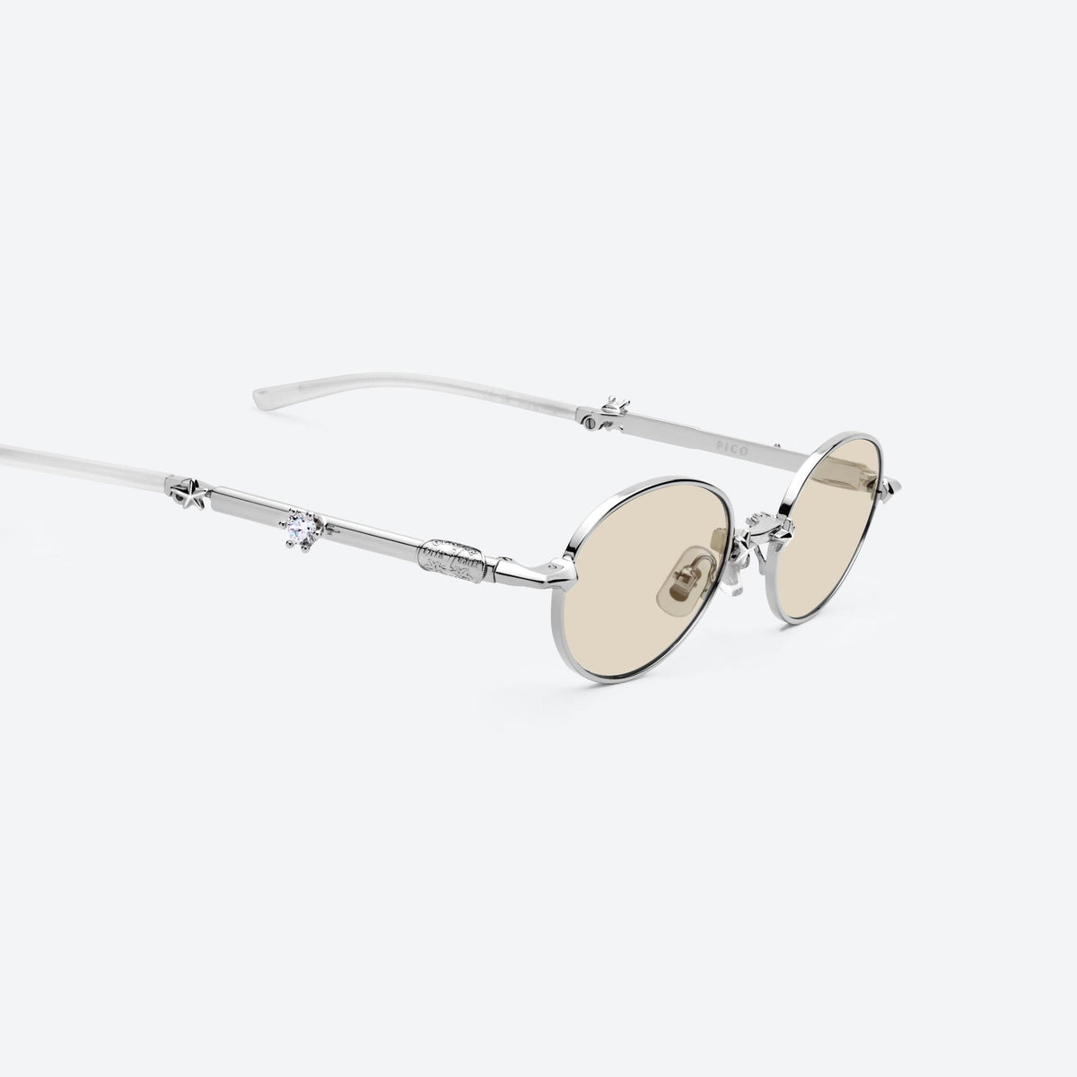 Crystal Orbit Foldable Round Glasses