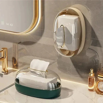 Wall Mounted Oval Tissue Box