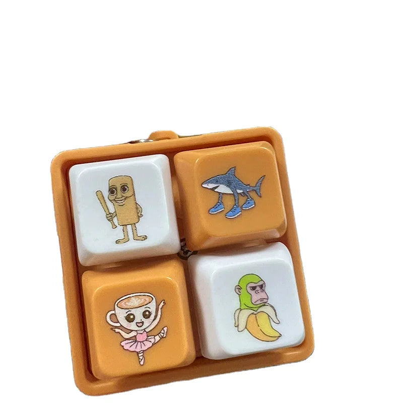 Talking Button Toy – Sound & Light Interactive Keychain