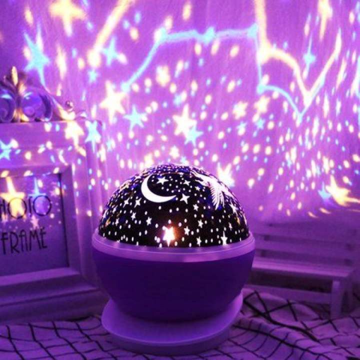 Rotating Star & Moon Galaxy Night Light Projector - alternate view 3