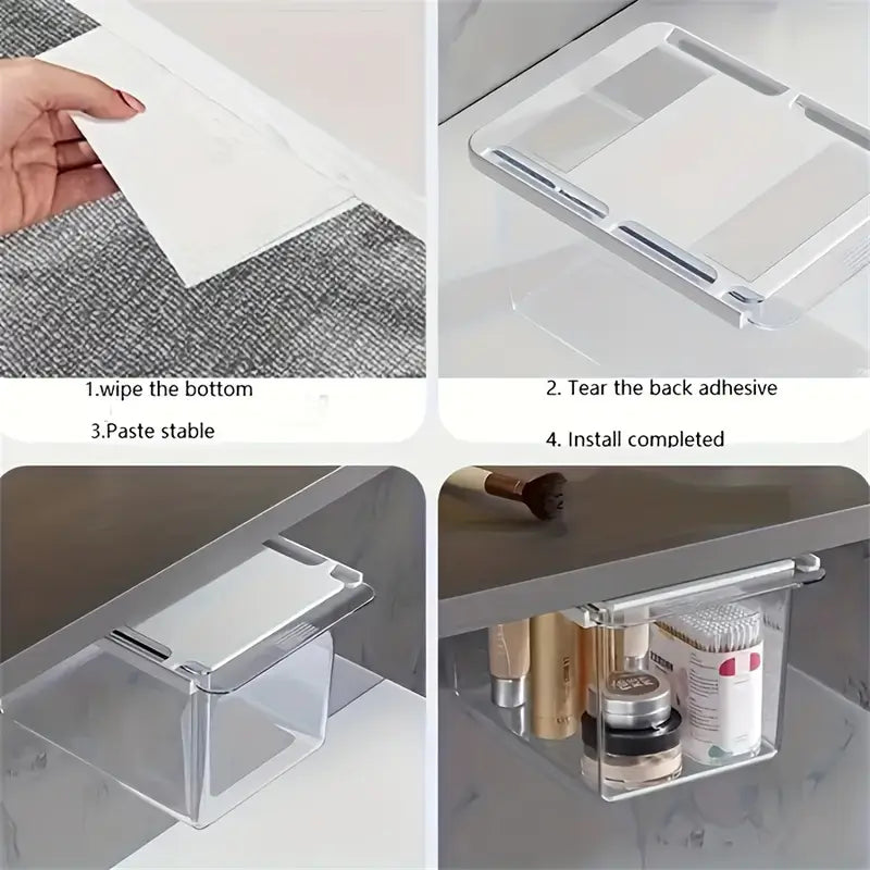 Wall-mounted Self-adhesive Cosmetic Organizer (2 Pcs) - alternate view 3