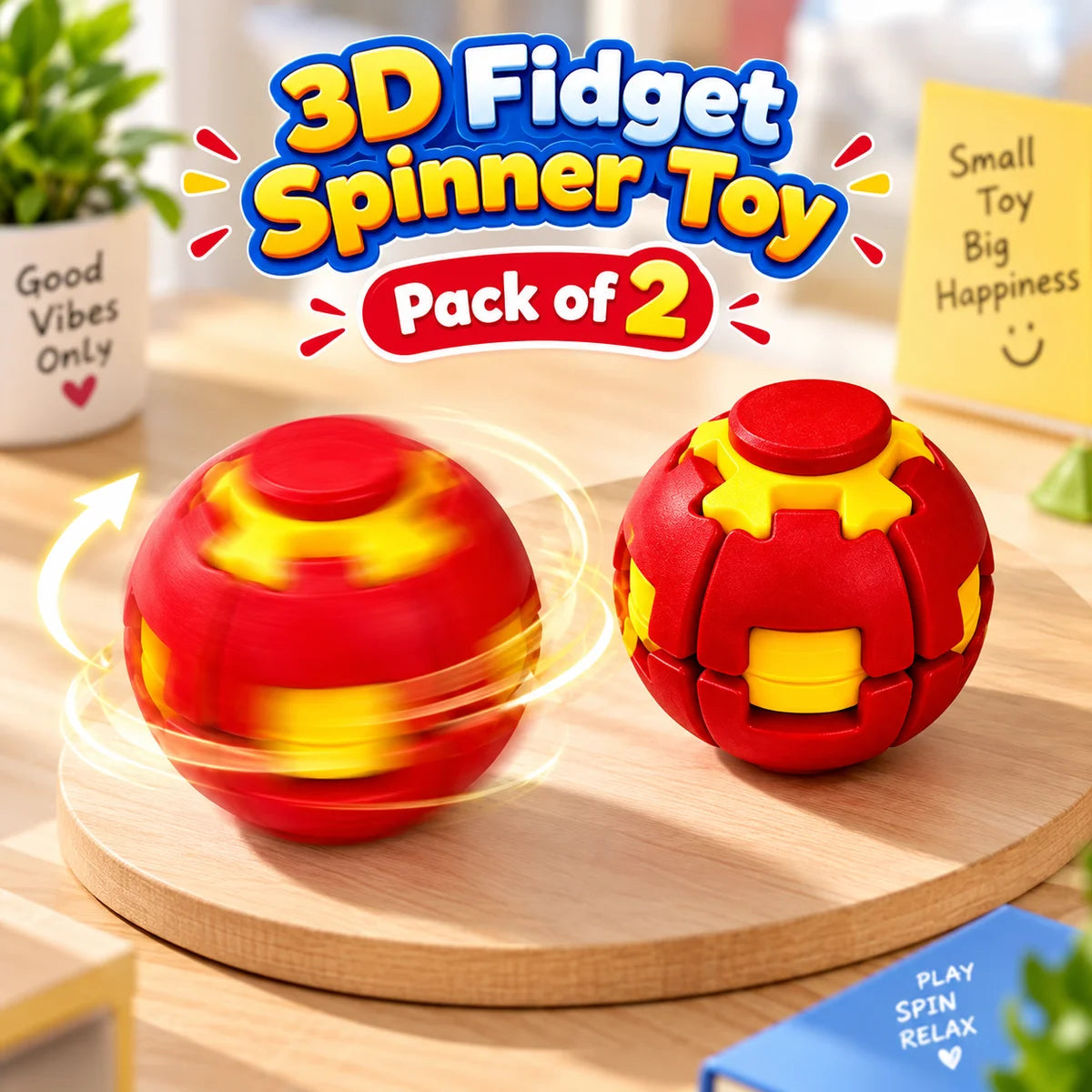 3D Fidget Spinner Ball