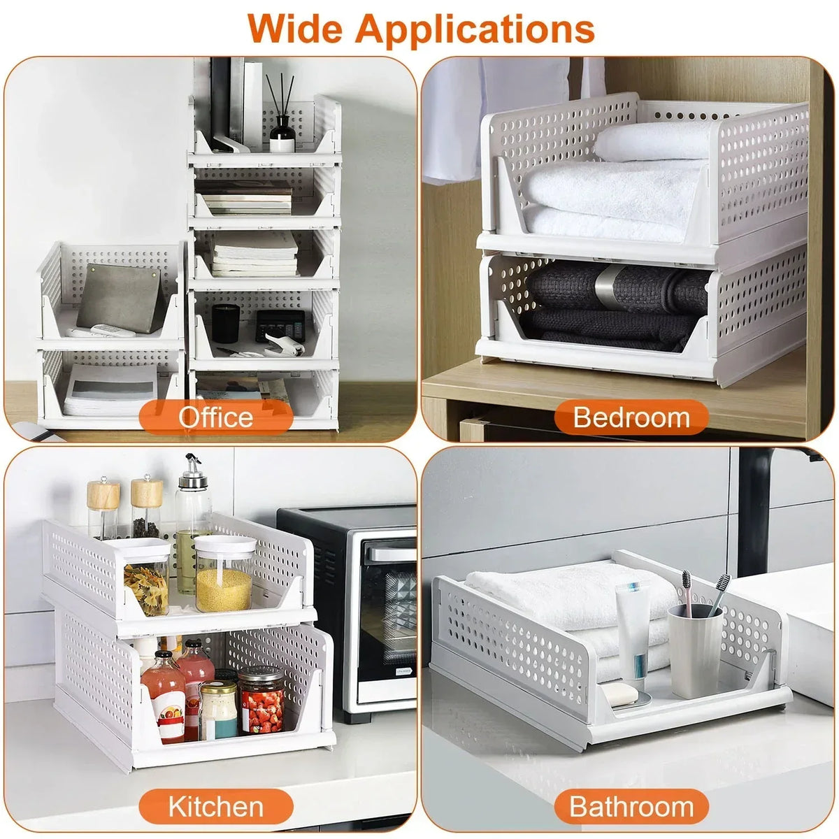 Foldable Storage Bin Stackable Drawer - alternate view 10