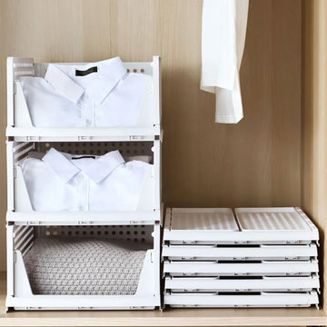 Foldable Storage Bin Stackable Drawer