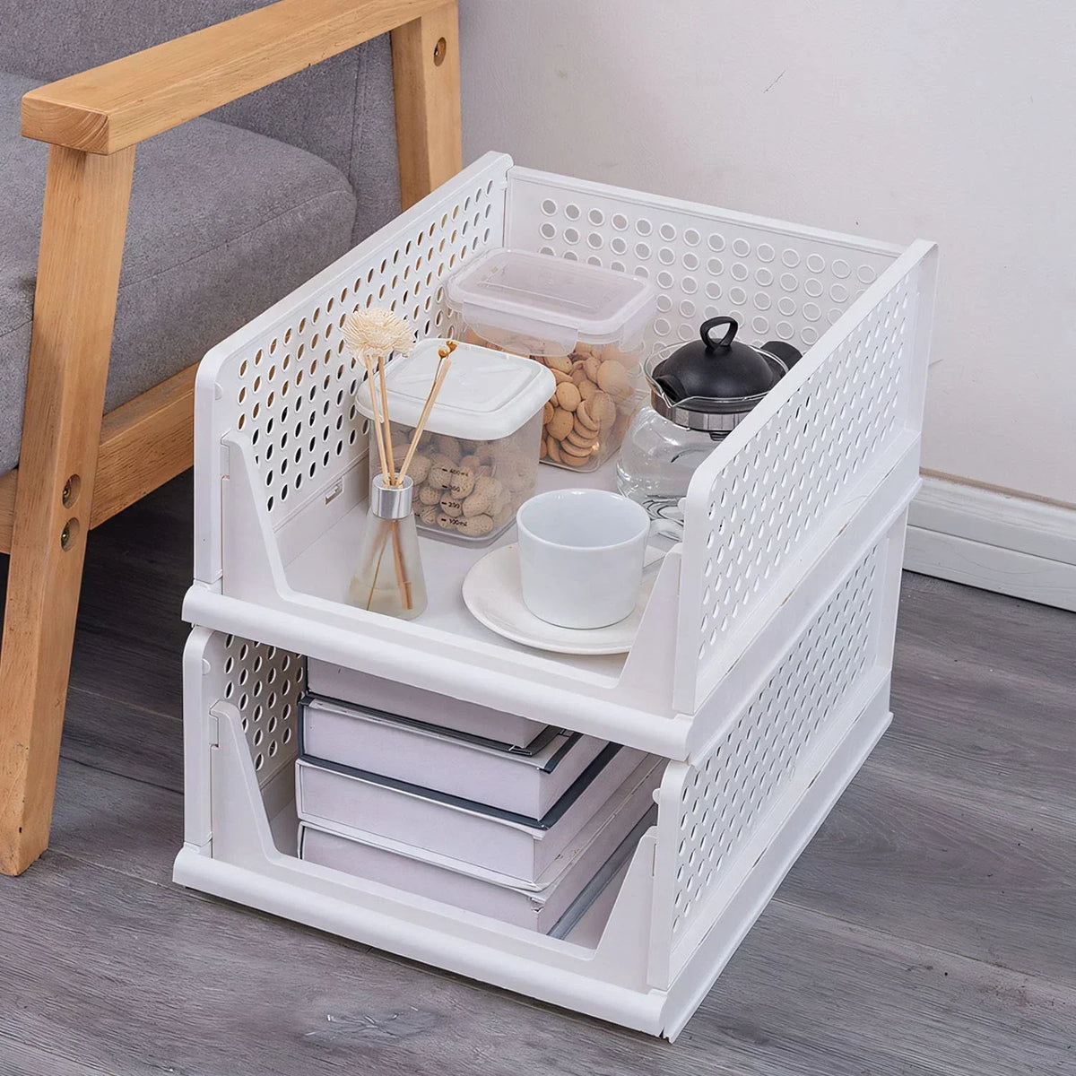 Foldable Storage Bin Stackable Drawer - alternate view 2