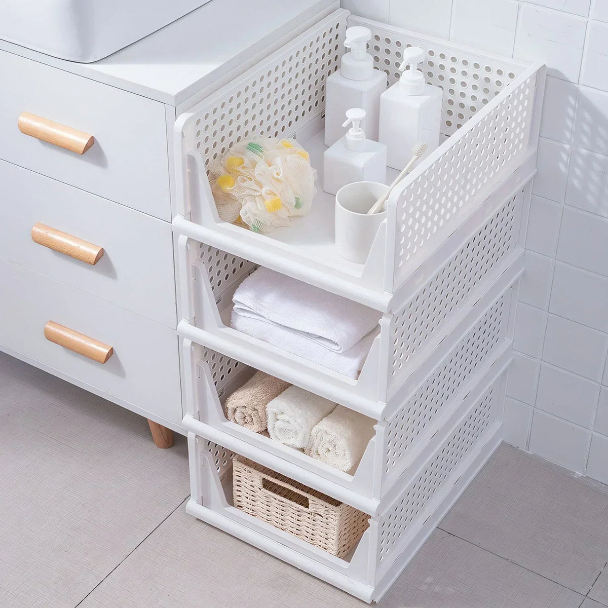 Foldable Storage Bin Stackable Drawer - alternate view 3