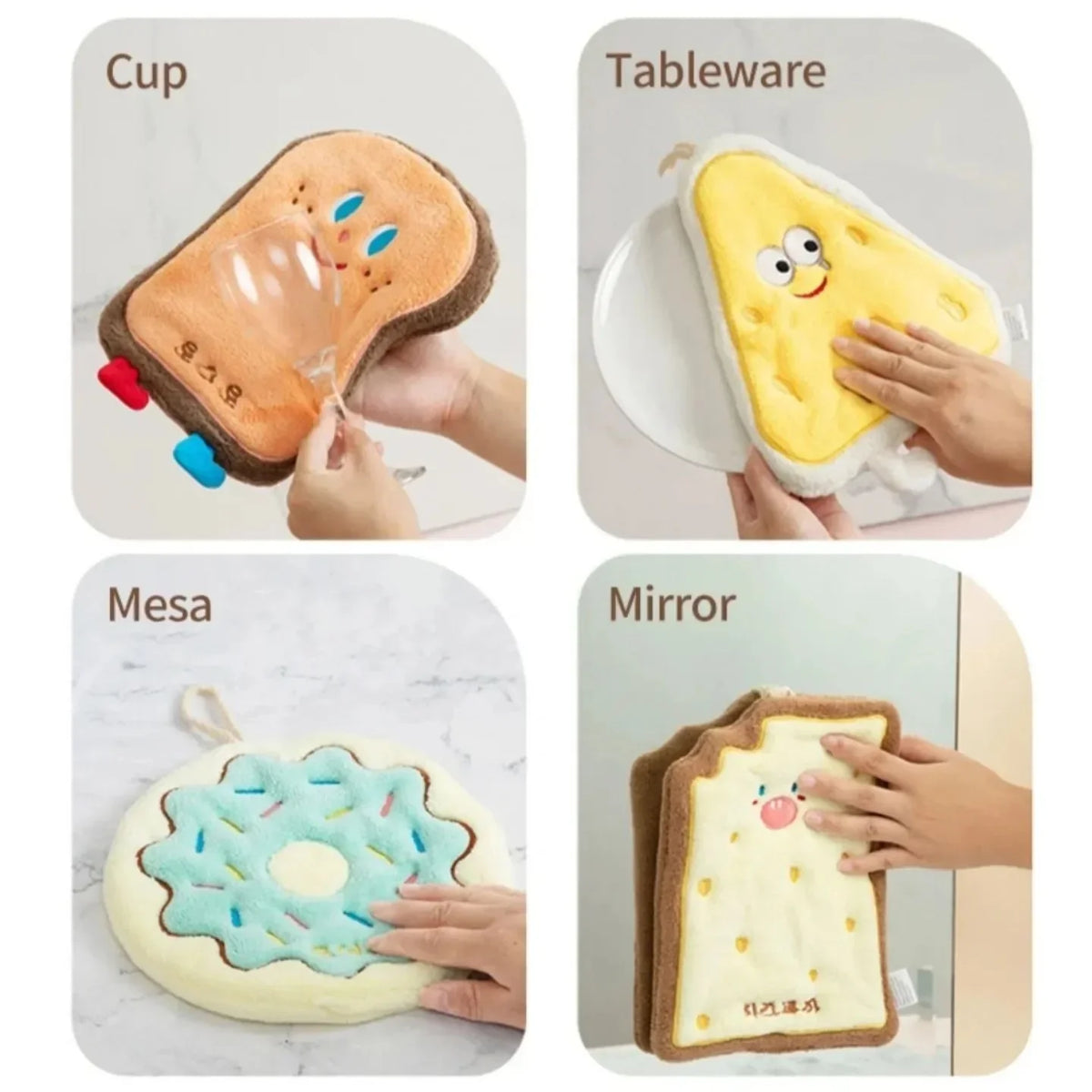 Cute Bread-Shaped Kitchen Cleaning Towel - alternate view 6