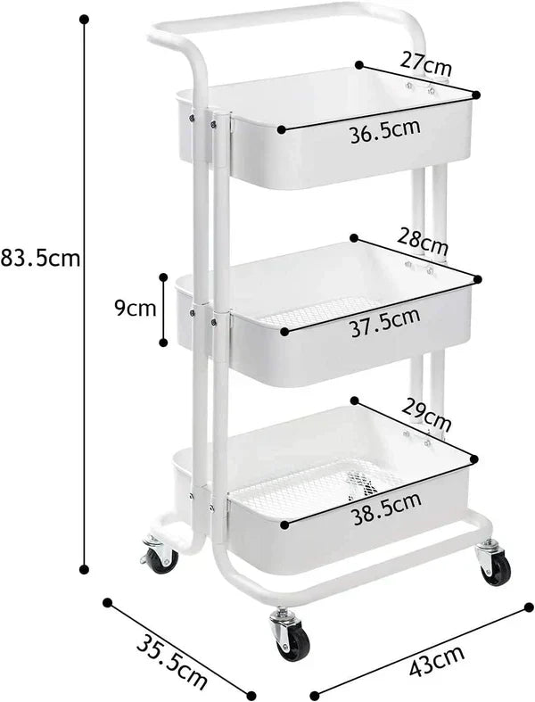 3 Tier Kitchen Trolley Rack (Plastic) - alternate view 5