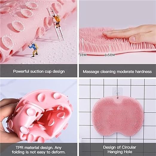 Wall Stick Suction Silicone Bathroom Scrubber - alternate view 3