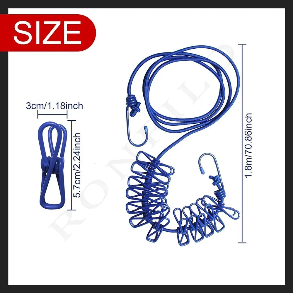 Portable Clothesline With 12 Clip - alternate view 8