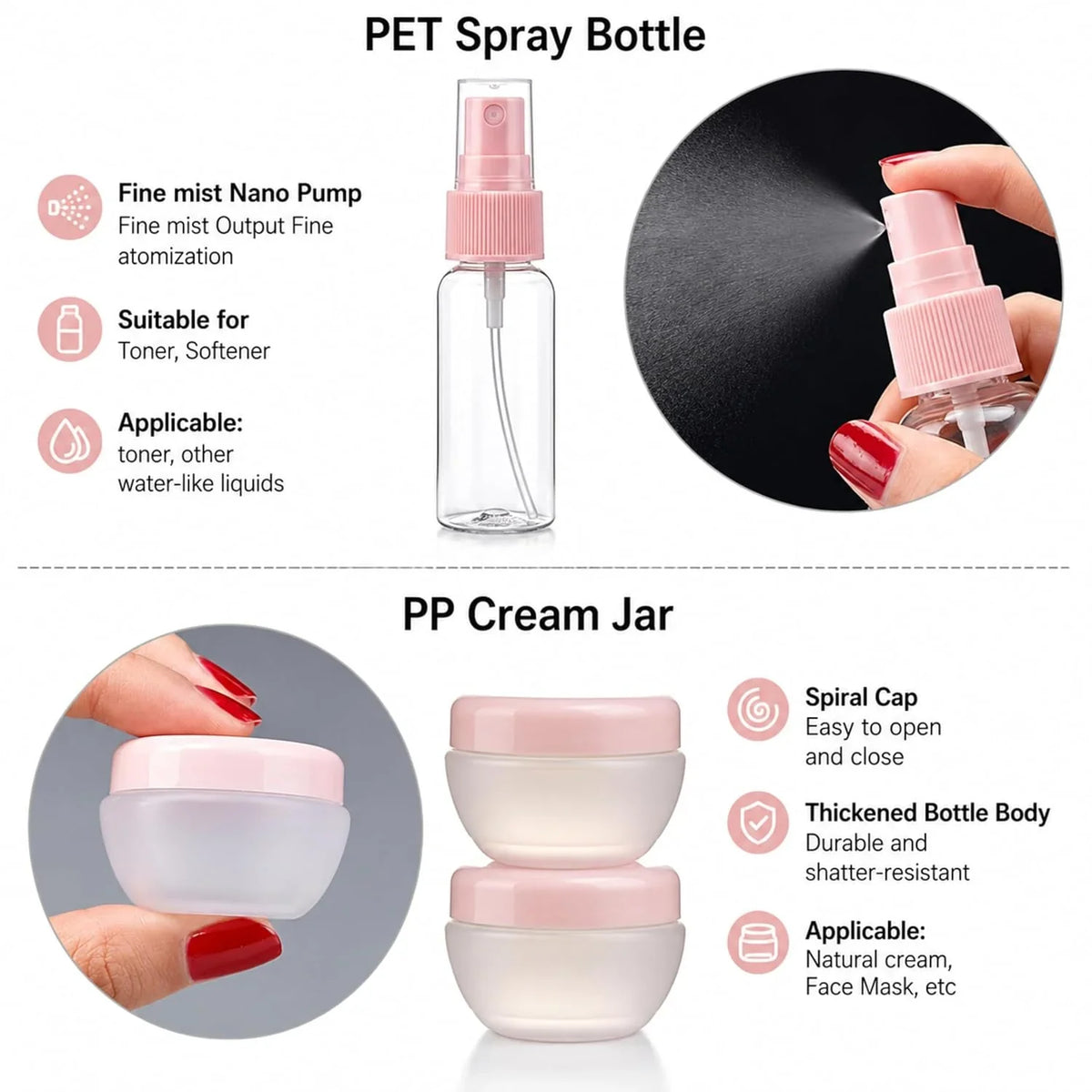 11 Pcs Travel Cosmetic Bottle Set - alternate view 2