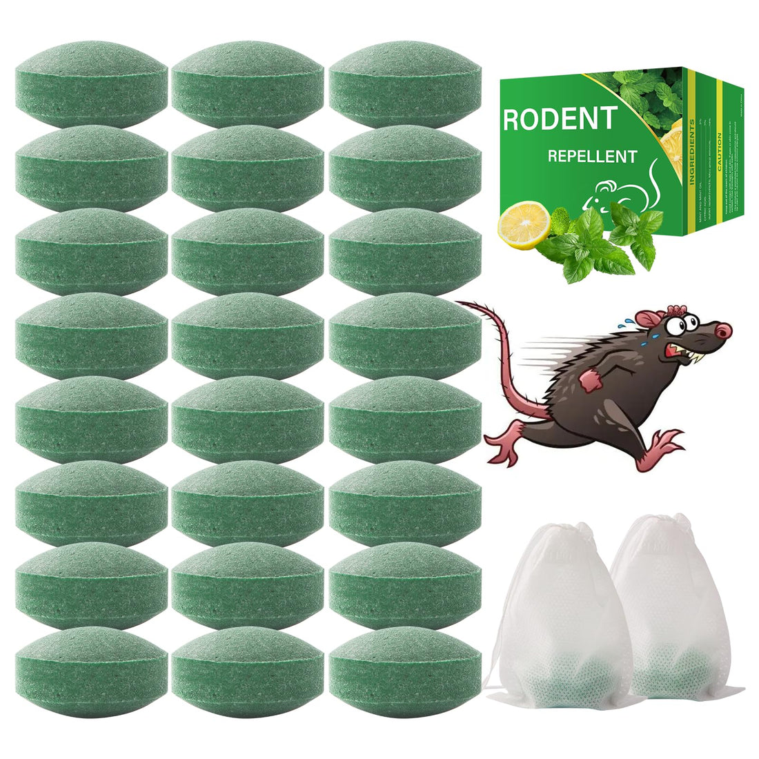 24-Pack Peppermint Oil Mouse Repellent – Safe & Natural