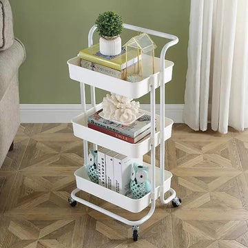 3 Tier Kitchen Trolley Rack (Plastic) - alternate view 3
