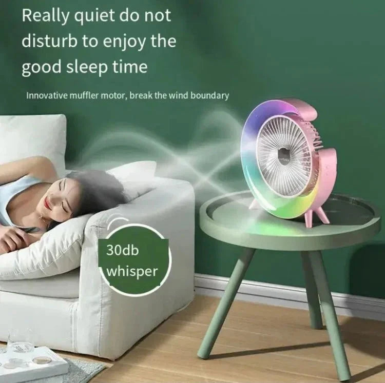 USB Desk Fan With LED Light - alternate view 3