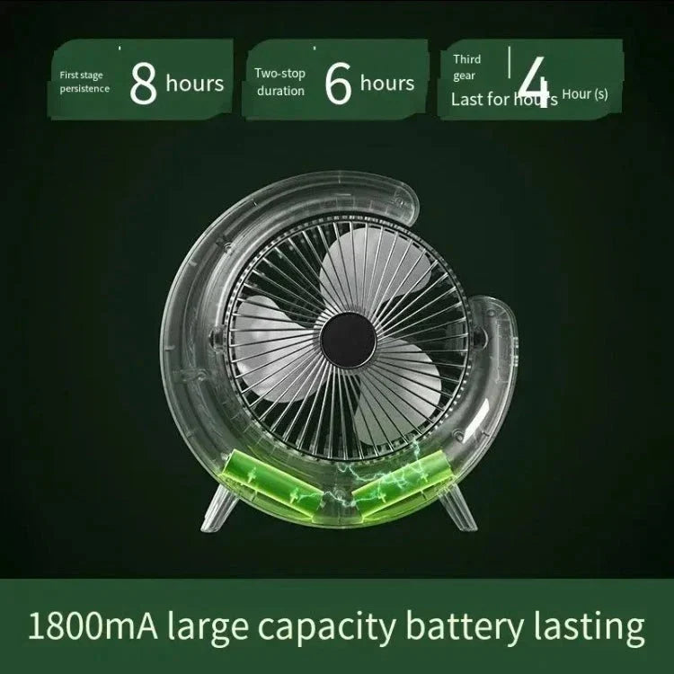 USB Desk Fan With LED Light - alternate view 5