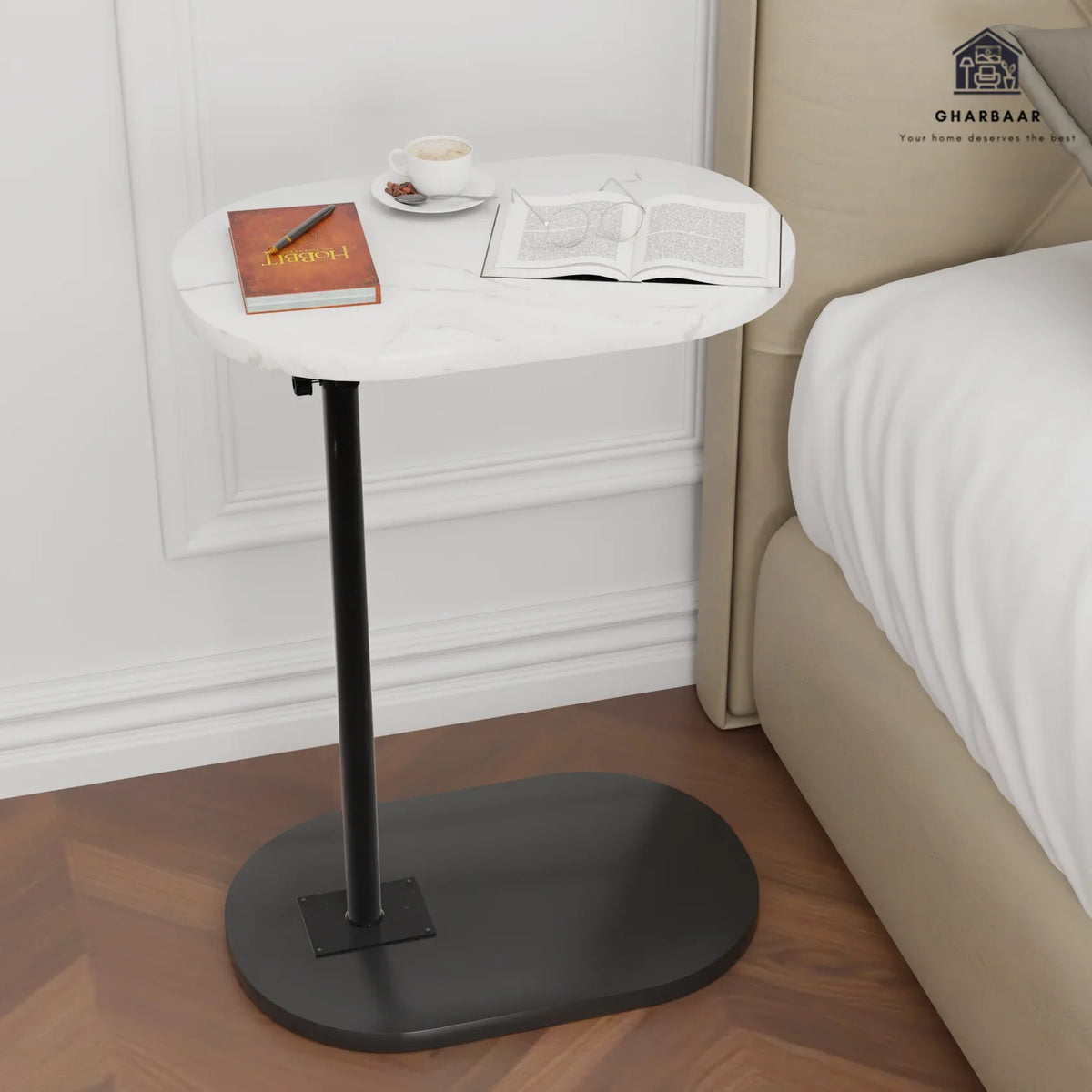 Adjustable Height 360° Move-able C-Shaped Table - alternate view 3
