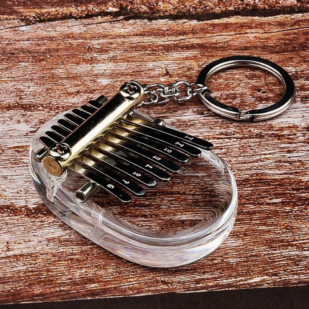 8 Key exquisite Finger Thumb Piano Keychain
