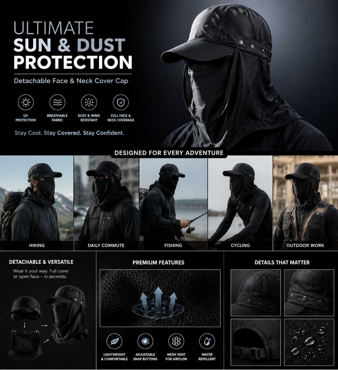 Sun and Dust Protection Mask