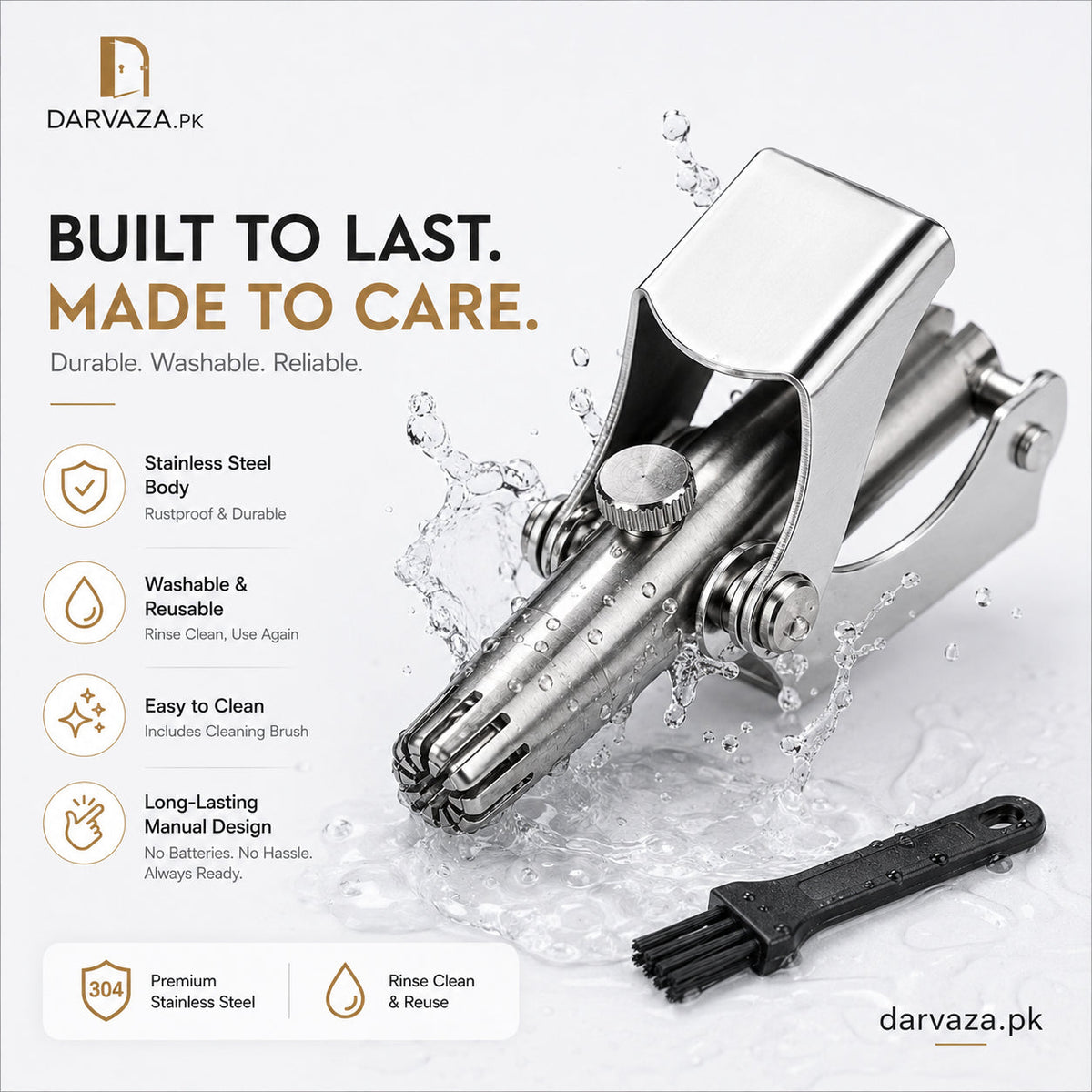 Vintage Style Manual Mechanical Nose Hair Trimmer - alternate view 5