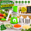 Manual Rotary Vegetable Slicer, Grater & Shredder