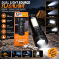 Dual Light Source Flashlight – USB Rechargeable