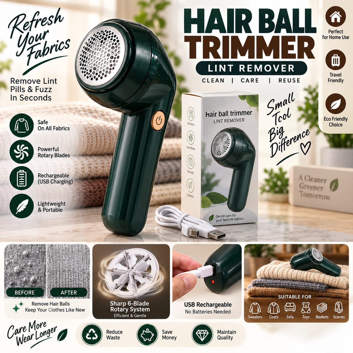 Rechargeable Lint Remover