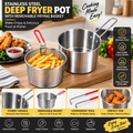 Stainless Steel Deep Fryer Pot with Basket