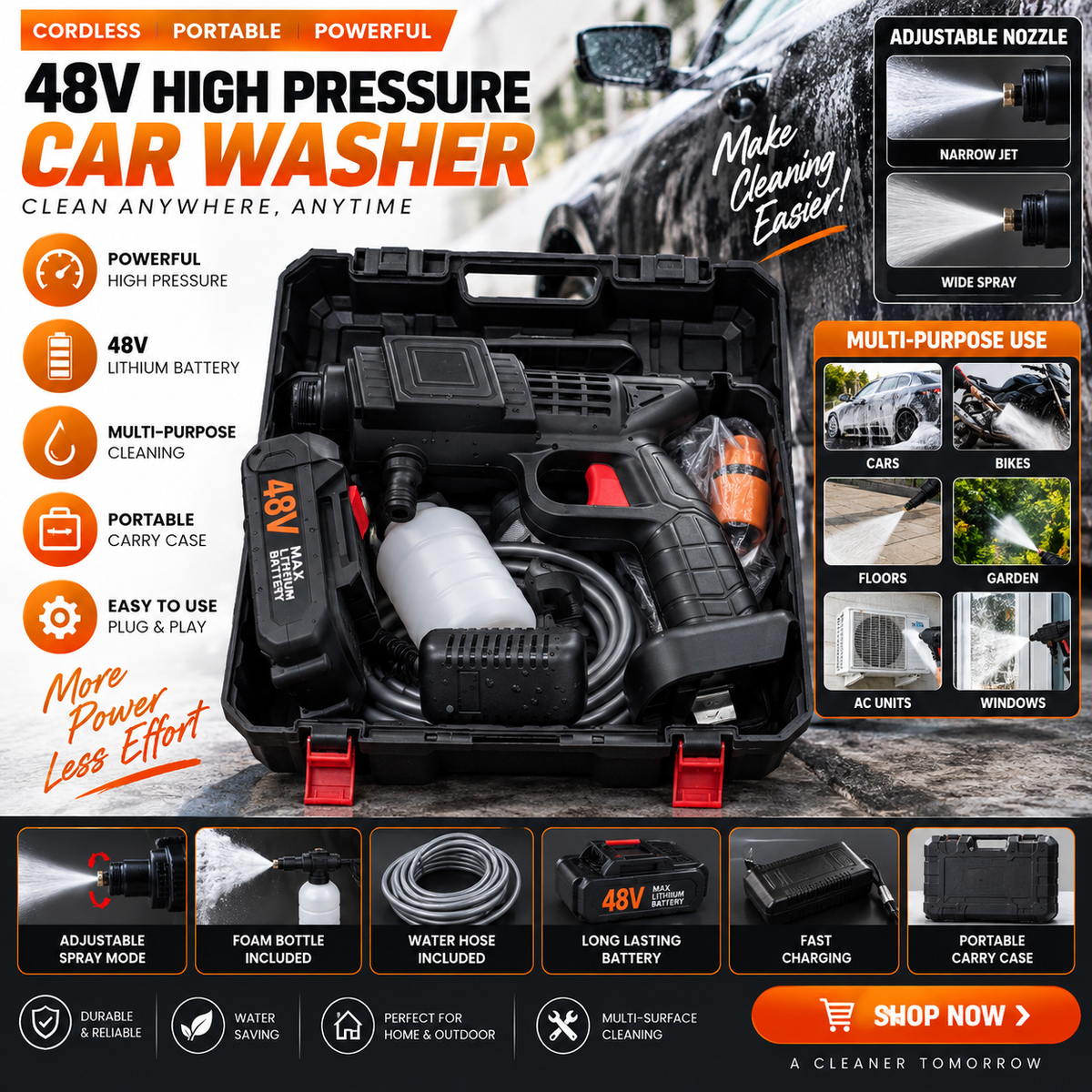 48V Cordless Car Washer