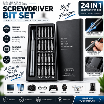 24-in-1 Precision Screwdriver Set – Magnetic Bits & Portable Case