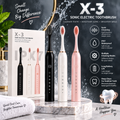 X-3 Sonic Electric Toothbrush | IPX7 Waterproof | Multiple Cleaning Modes | Rechargeable Deep-Cleaning Toothbrush - alternate view 5
