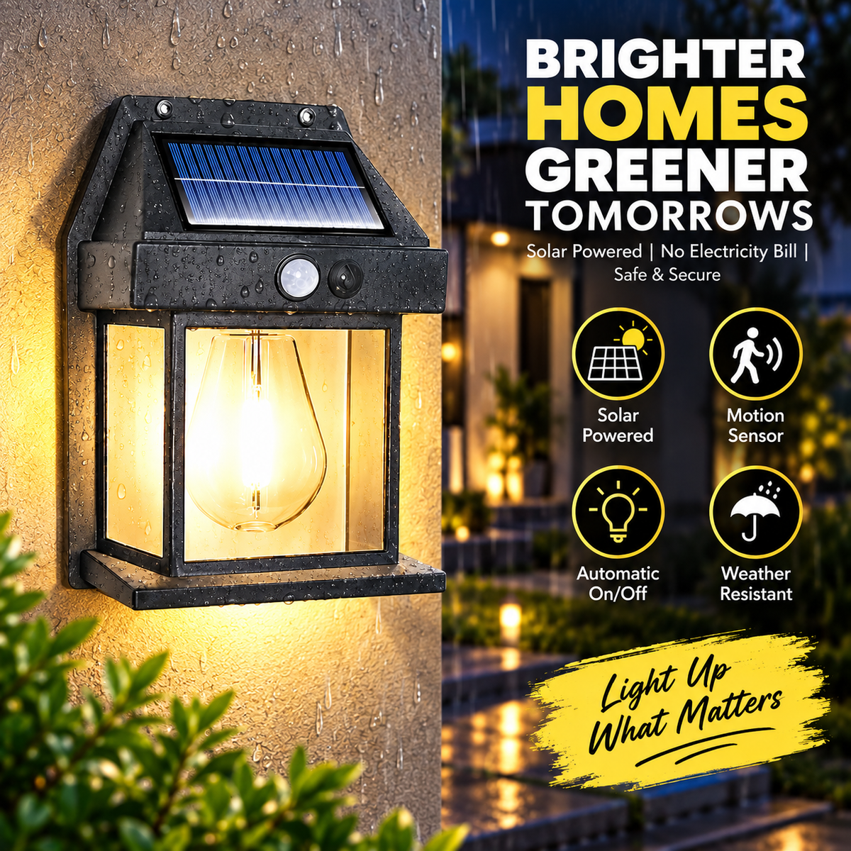 Solar Wall Light with Motion Sensor - alternate view 2