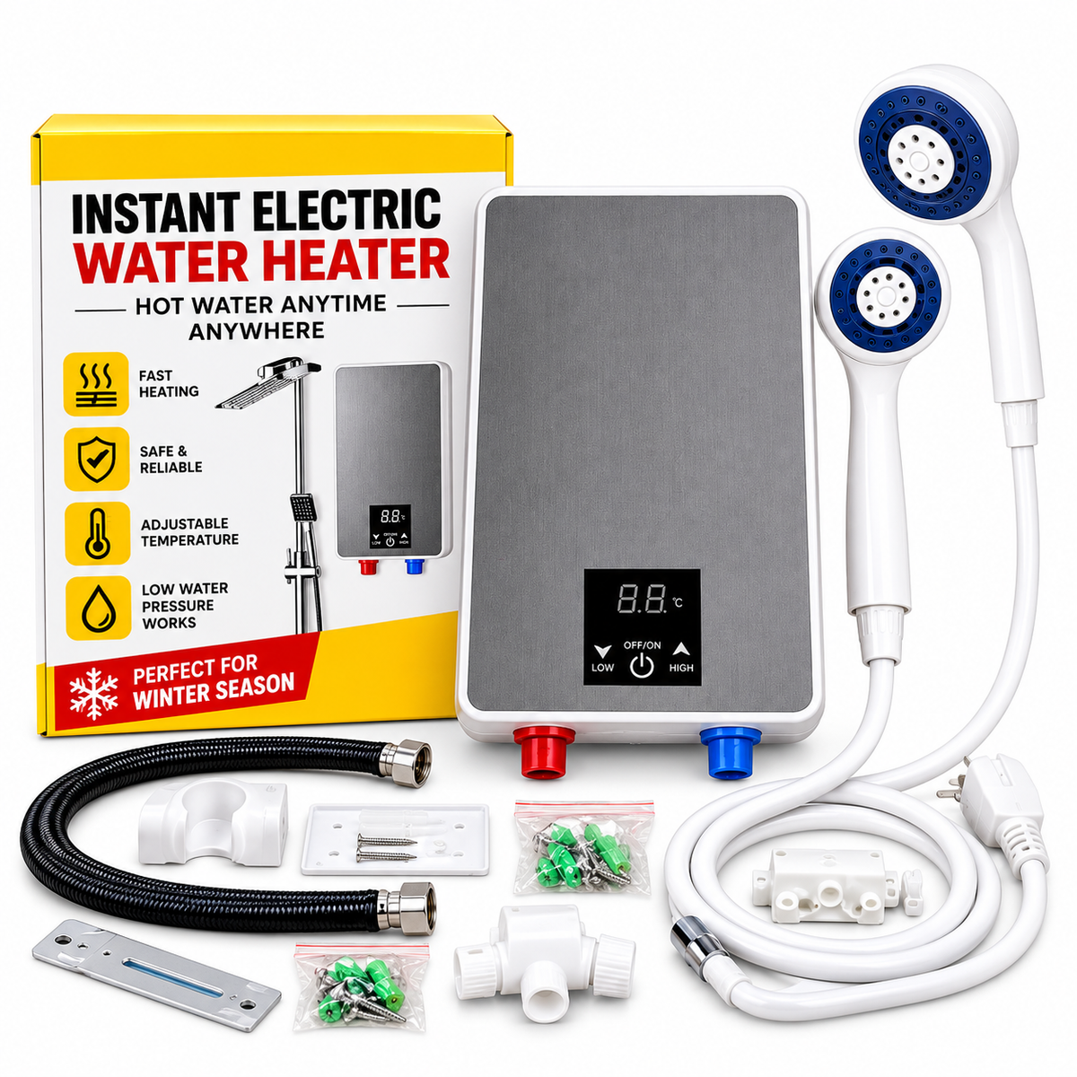 Instant Hot Water Heater System With Shower