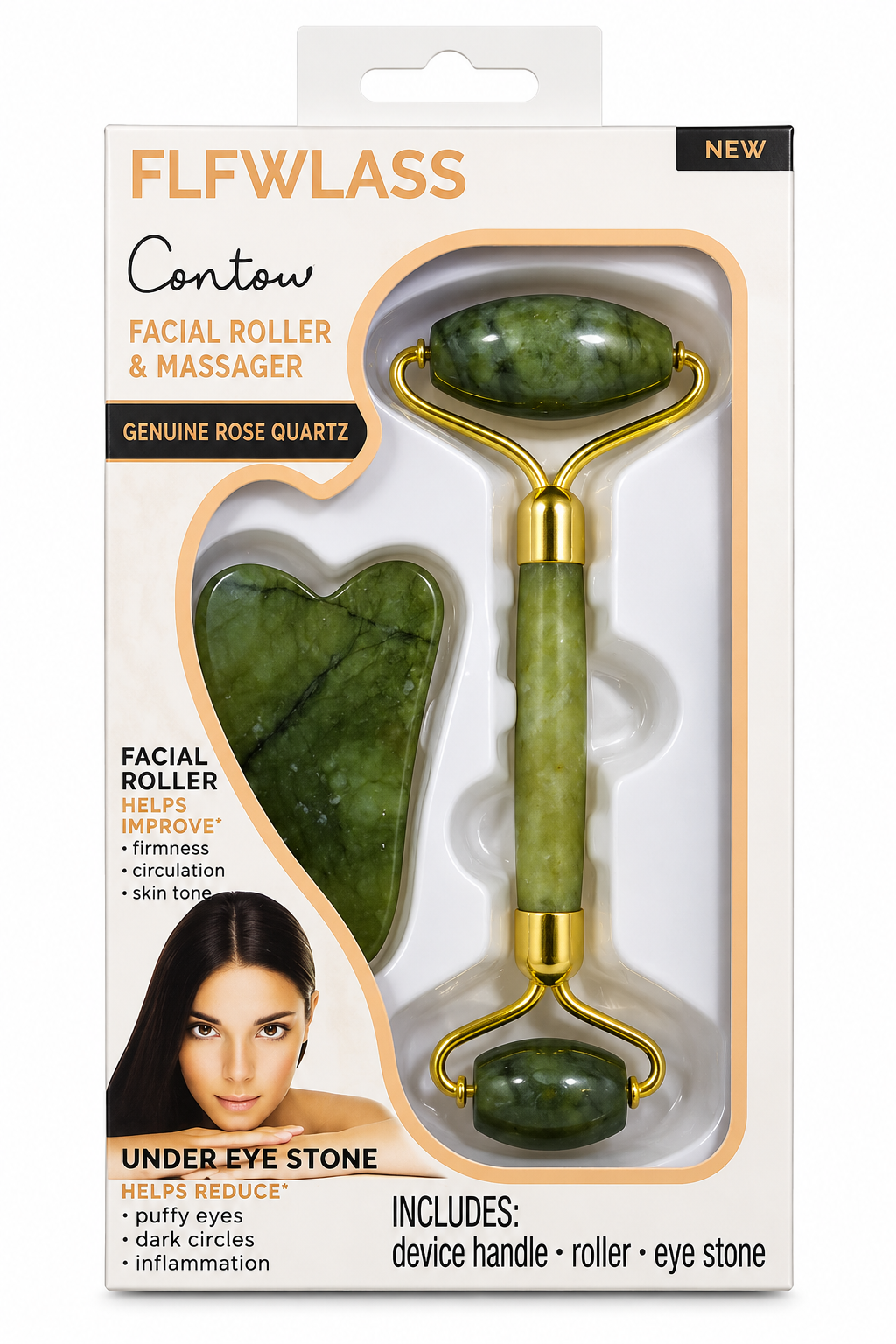 Jade Facial Roller & Gua Sha Massager - alternate view 3