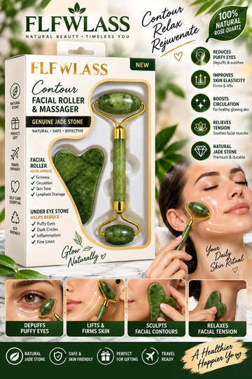 Jade Facial Roller & Gua Sha