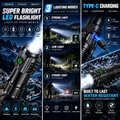Rechargeable LED Flashlight with Type-C Charging - alternate view 2
