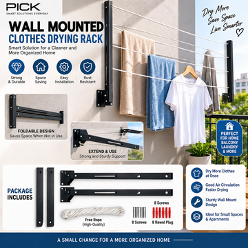 Wall-Mounted Clothes Drying Rack