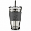 Premium Glass Tumbler with Straw