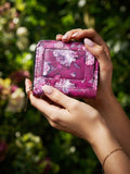 Floral Zip Wallet - Maroon