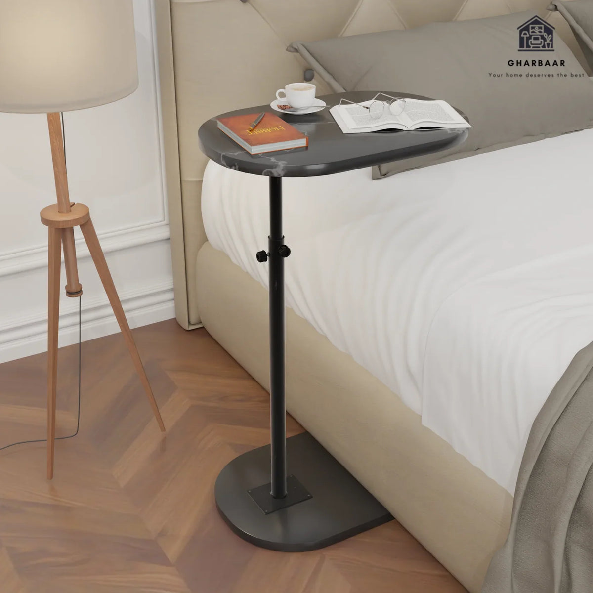 Adjustable Height 360° Move-able C-Shaped Table - alternate view 6