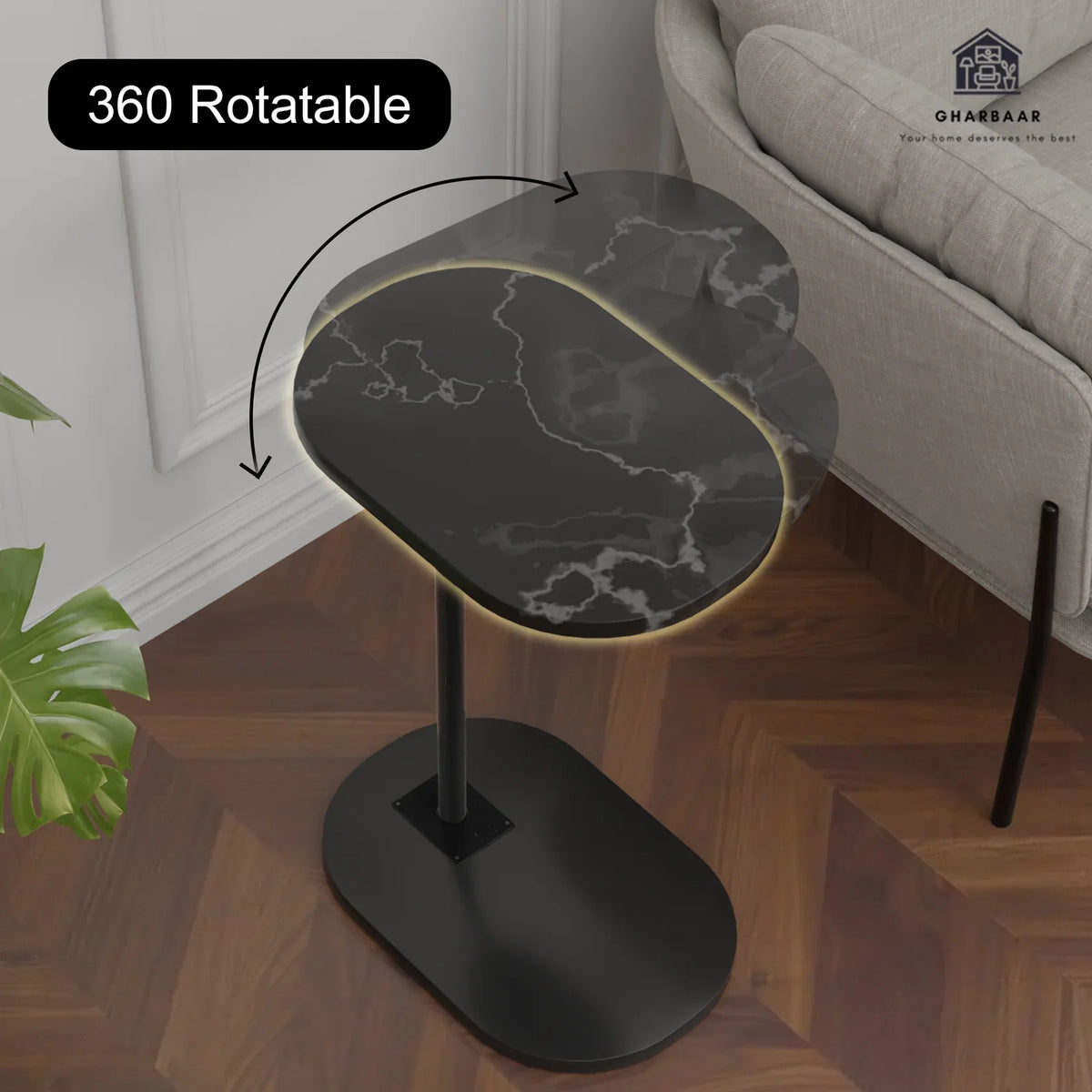 Adjustable Height 360° Move-able C-Shaped Table - alternate view 5