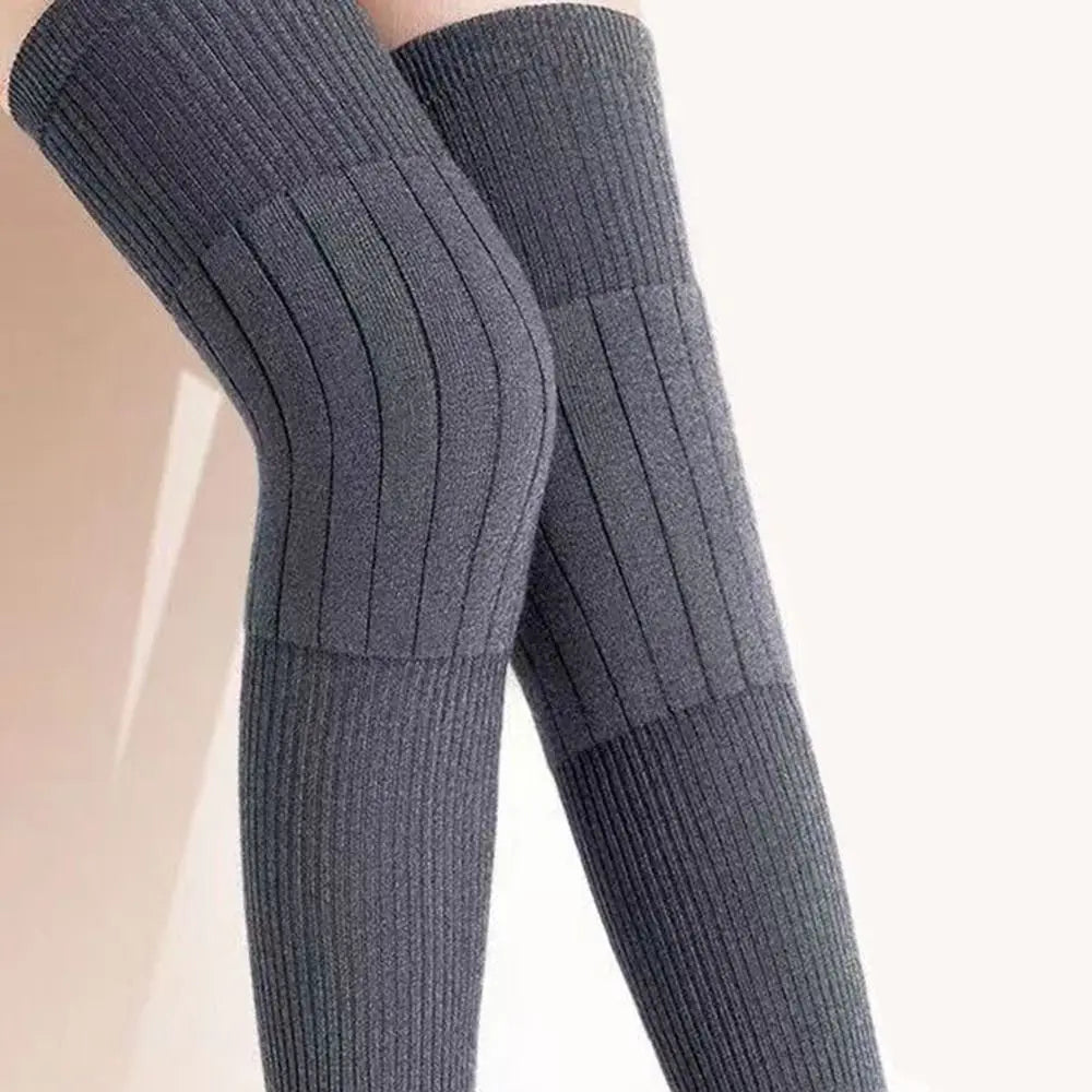 Wearing velvet knee pads
