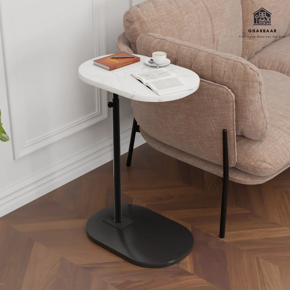 Adjustable Height 360° Move-able C-Shaped Table - alternate view 7