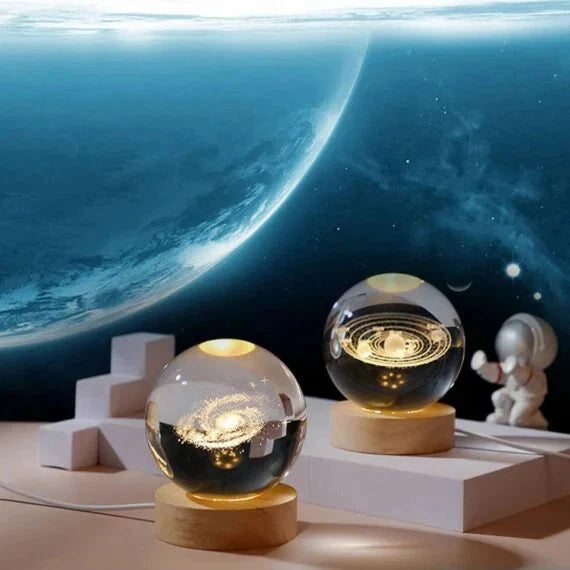 3D Solar System Crystal Ball Light - alternate view 3