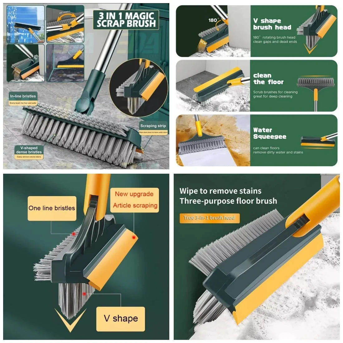 3 In 1 V Shaped Cleaning Brush - alternate view 3