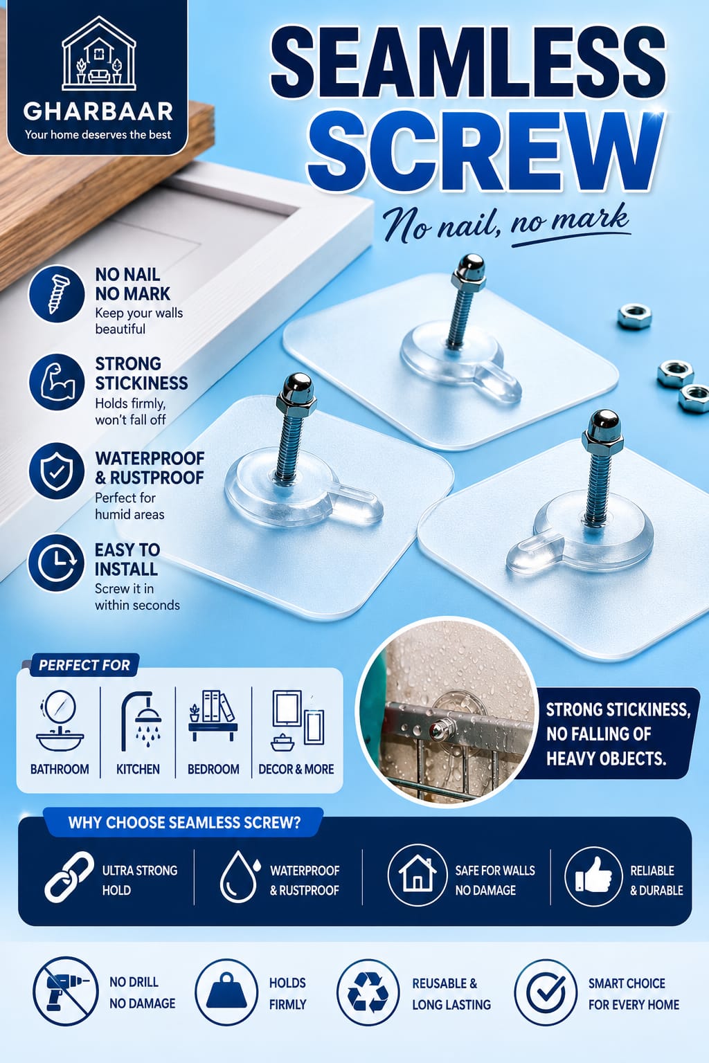 Seamless Screw Wall Mount - alternate view 5