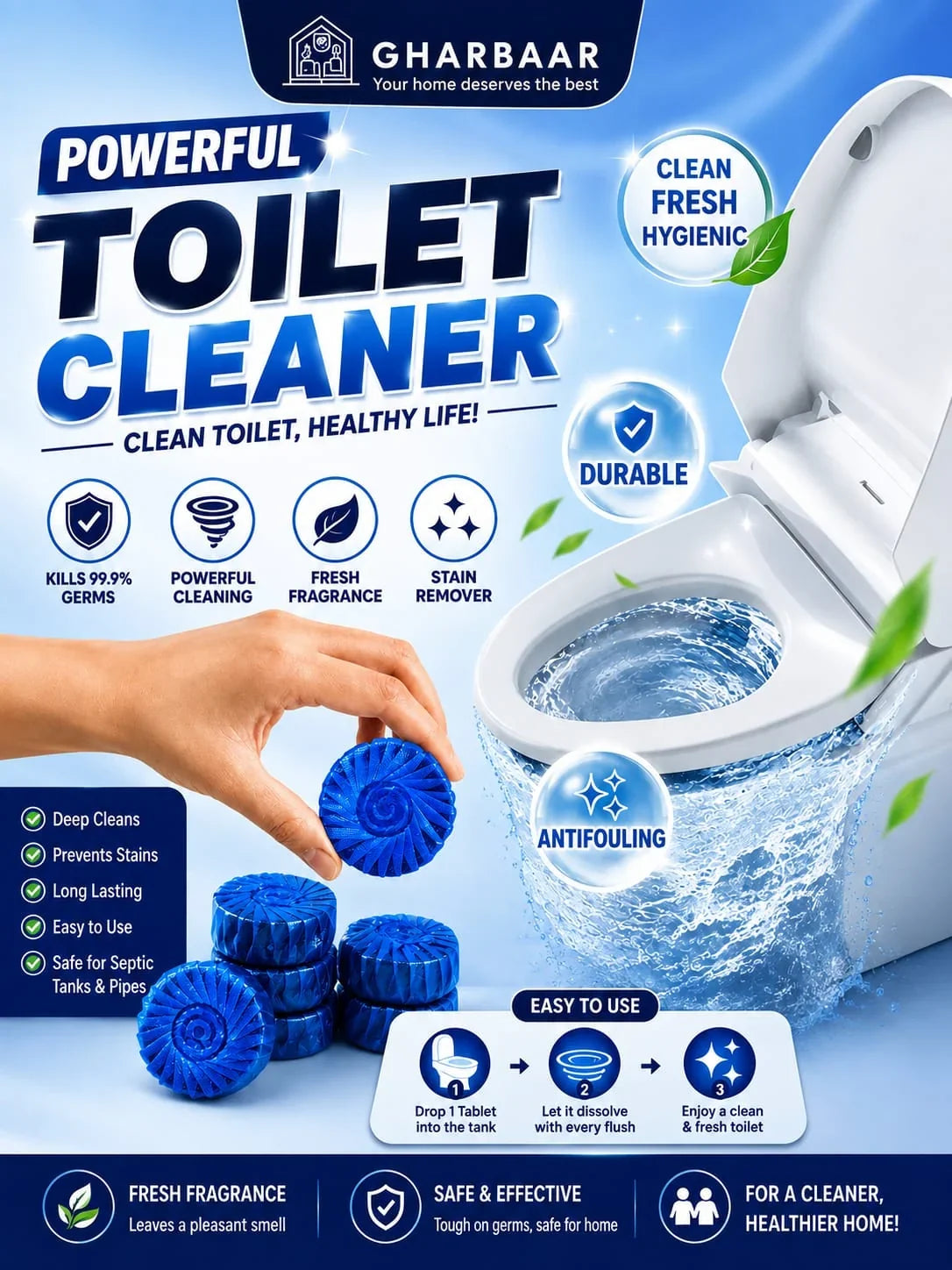 Toilet Cleaning Tablets (10 pcs)
