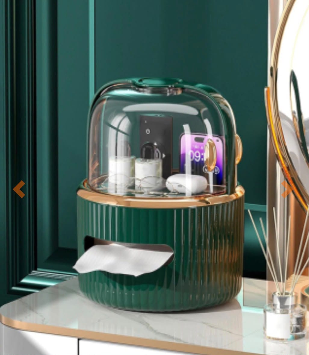 Multifunctional Desktop Tissue Box & Storage Organizer - alternate view 2