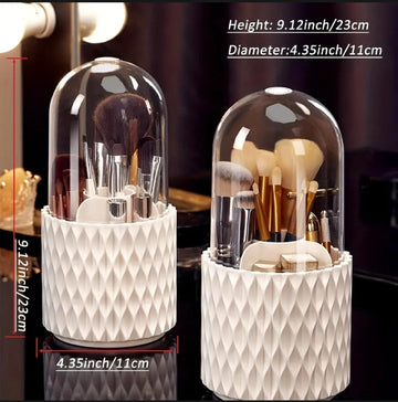360° Rotating Makeup Brush Organizer